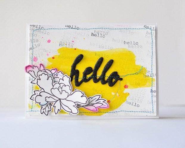 Photocentric Clear Stamps Halftone Hello Stamp Set