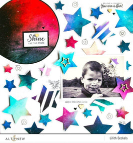 Photocentric Clear Stamps Halftone Stars Stamp Set