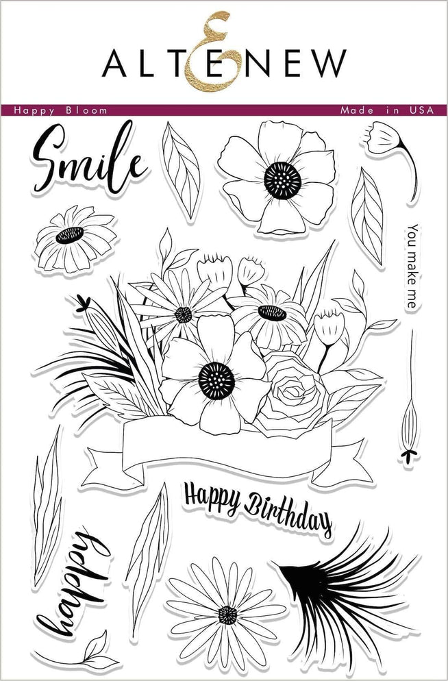Photocentric Clear Stamps Happy Bloom Stamp Set
