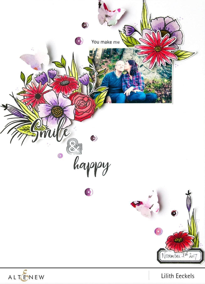 Photocentric Clear Stamps Happy Bloom Stamp Set