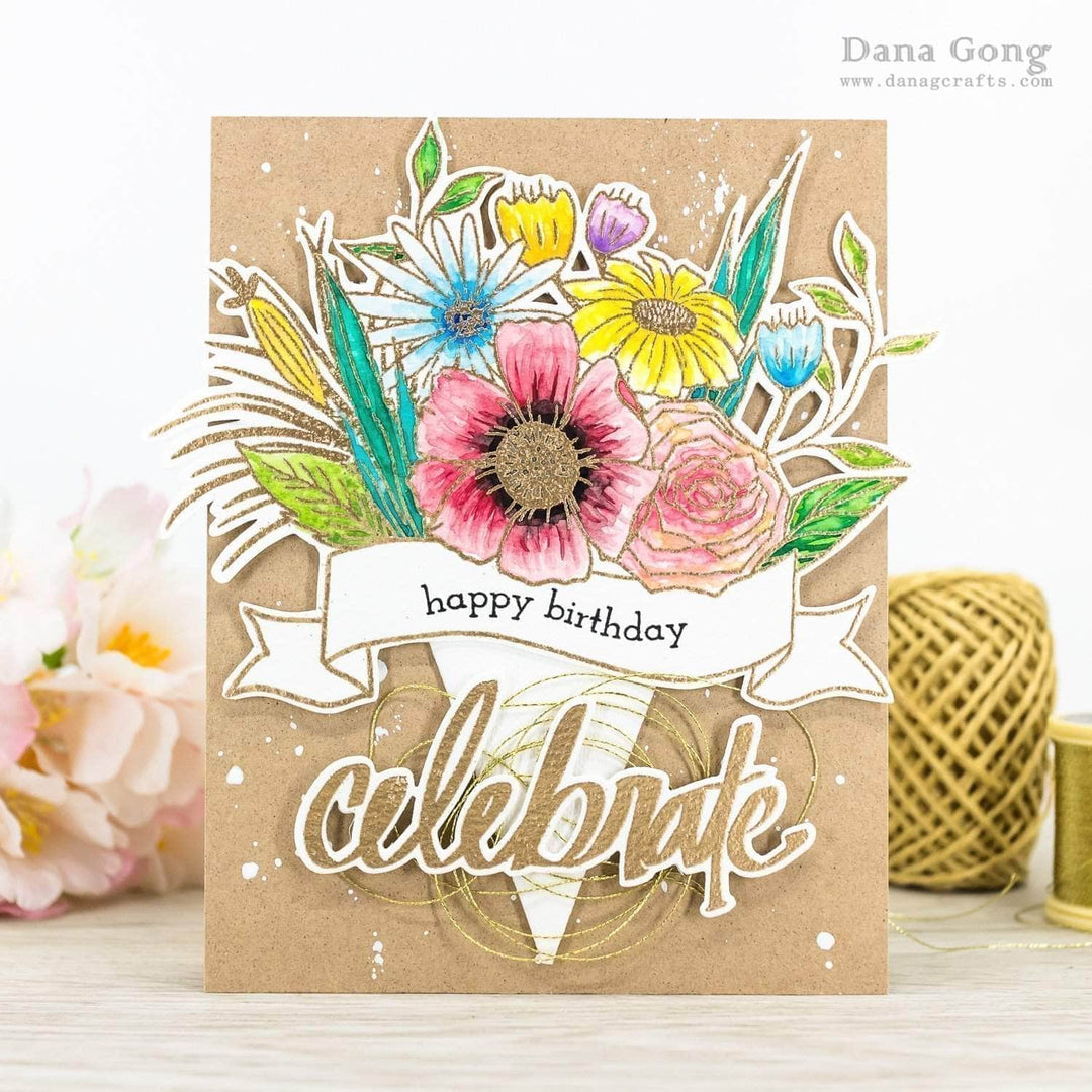 Photocentric Clear Stamps Happy Bloom Stamp Set