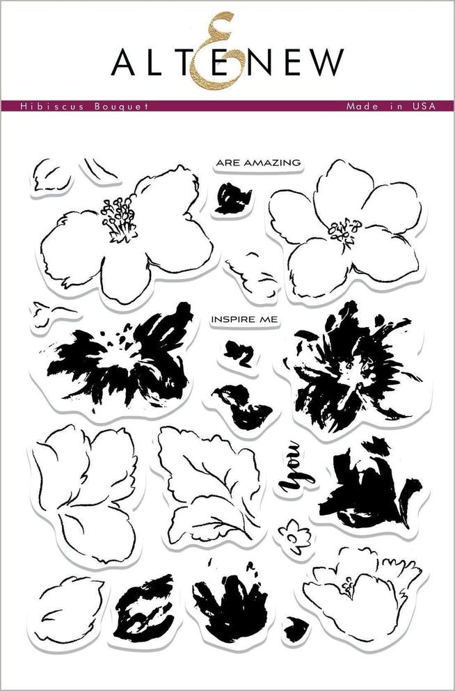 Photocentric Clear Stamps Hibiscus Bouquet Stamp Set