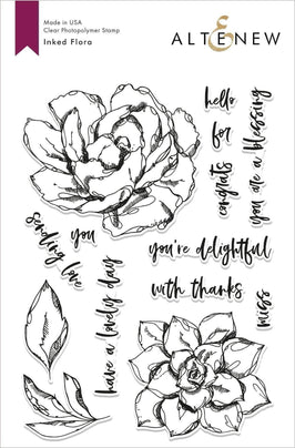 Photocentric Clear Stamps Inked Flora Stamp Set