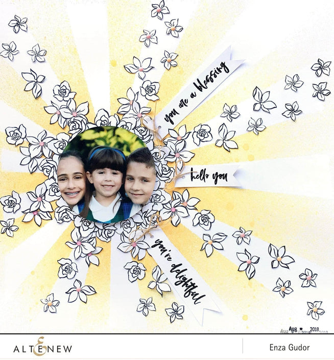 Photocentric Clear Stamps Inked Flora Stamp Set