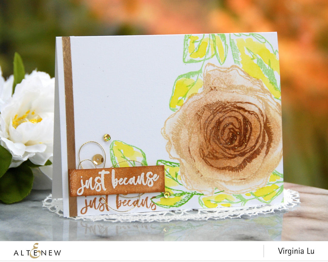 Photocentric Clear Stamps Inked Rose Stamp Set