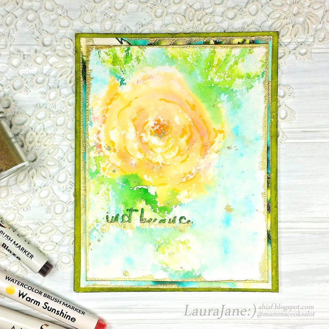 Photocentric Clear Stamps Inked Rose Stamp Set