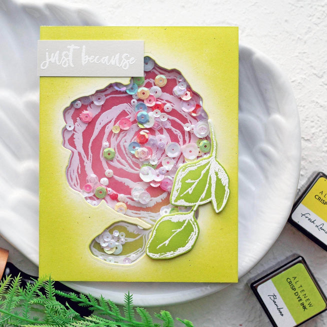 Photocentric Clear Stamps Inked Rose Stamp Set