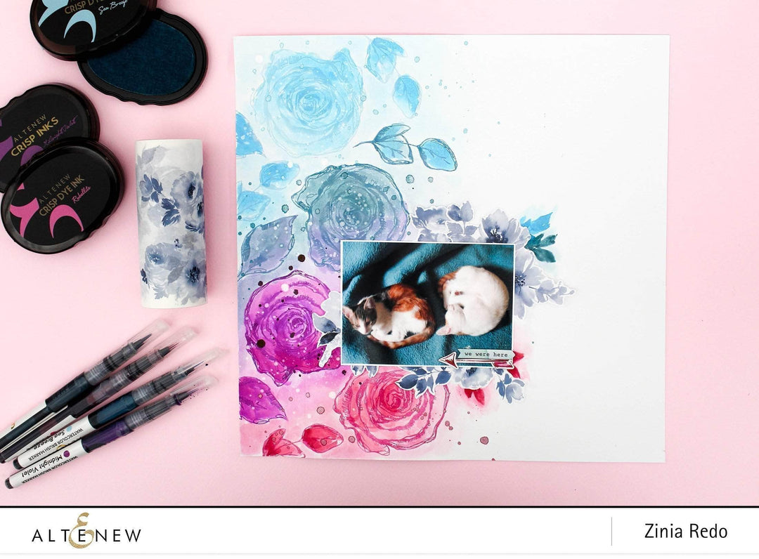 Photocentric Clear Stamps Inked Rose Stamp Set