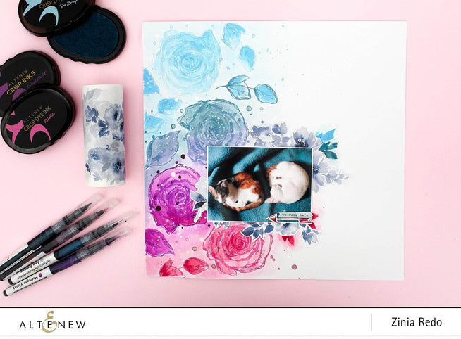 Photocentric Clear Stamps Inked Rose Stamp Set