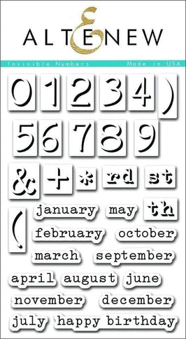 Photocentric Clear Stamps Invisible Numbers Stamp Set