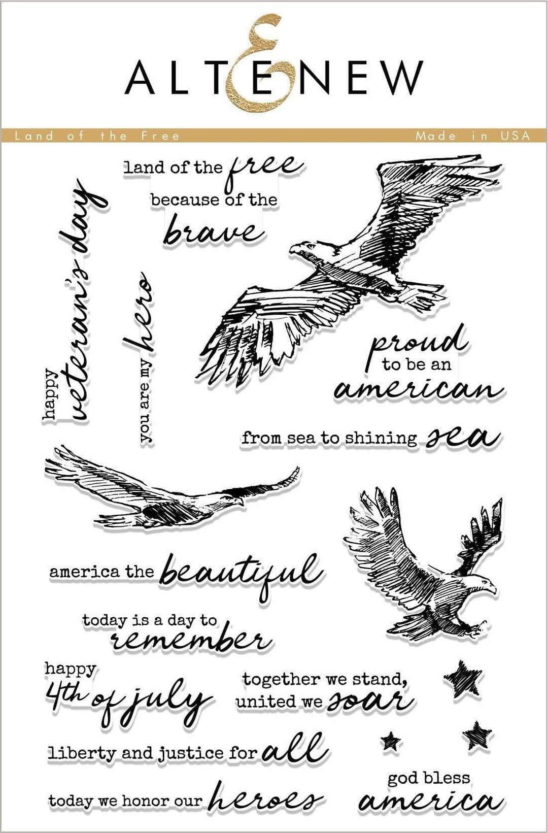 Photocentric Clear Stamps Z - Land of the Free Stamp Set