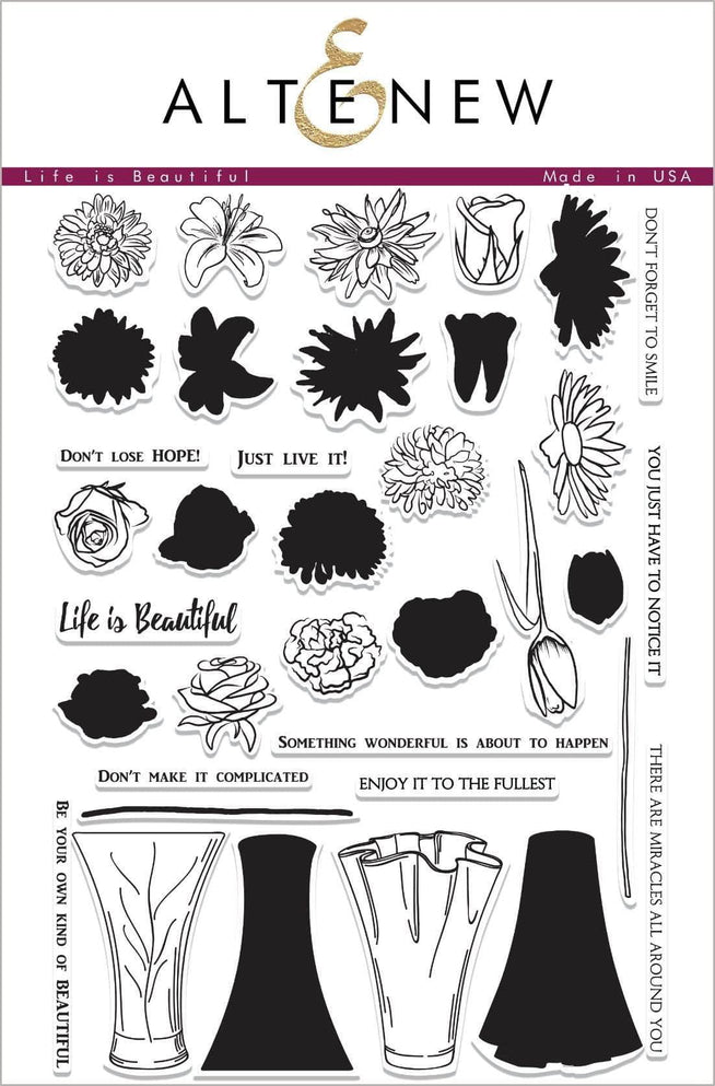 Photocentric Clear Stamps Life is Beautiful Stamp Set