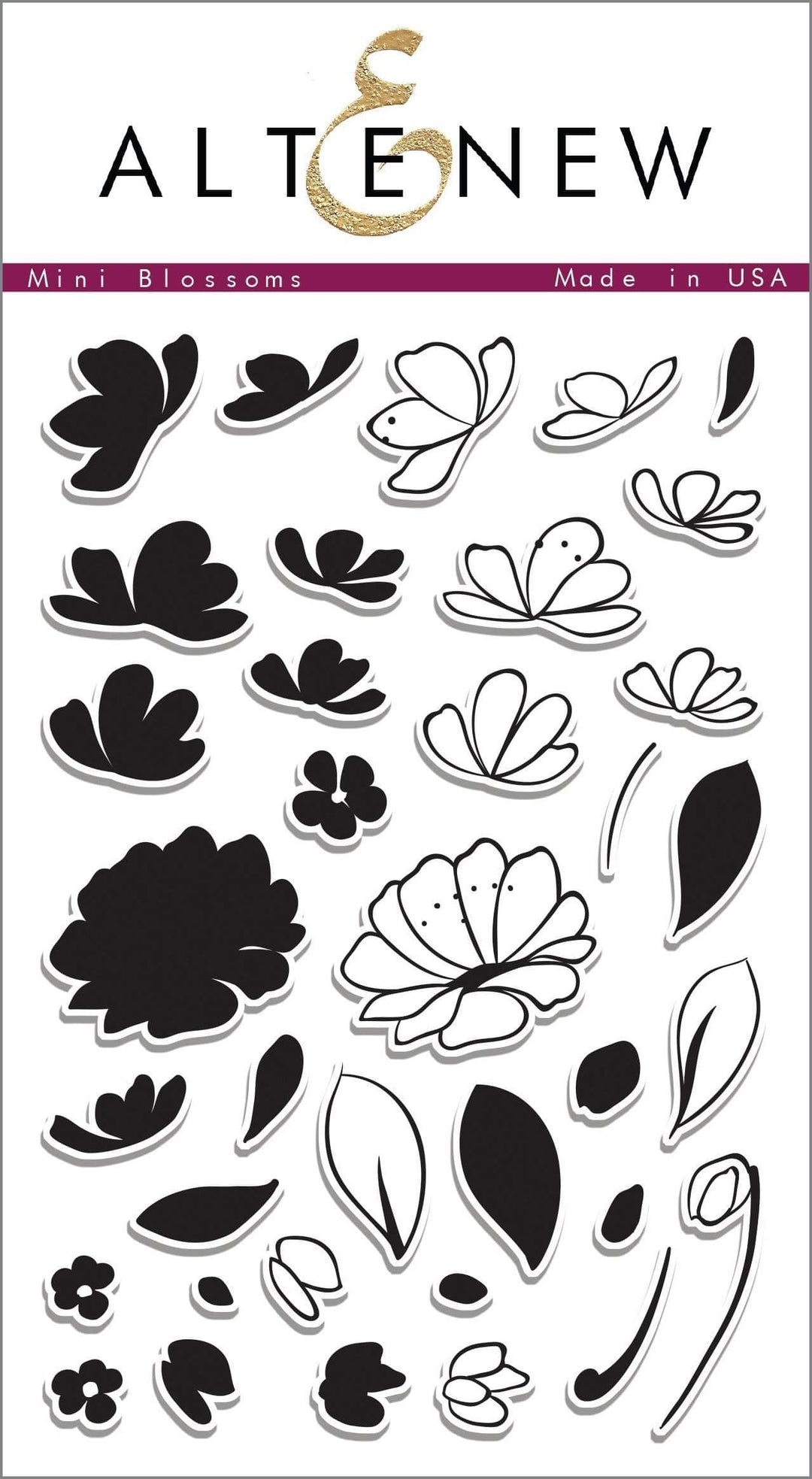Altenew Clear Stamps Mini Blossoms Stamp Set