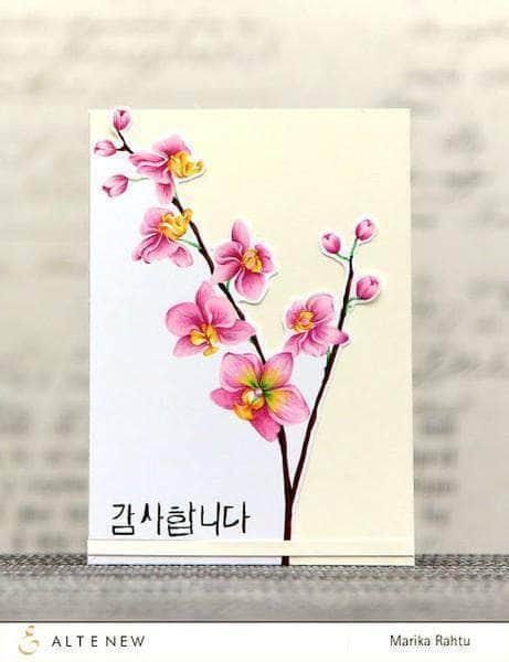 Altenew Clear Stamps Z - Oriental Orchid Korean Stamp Set