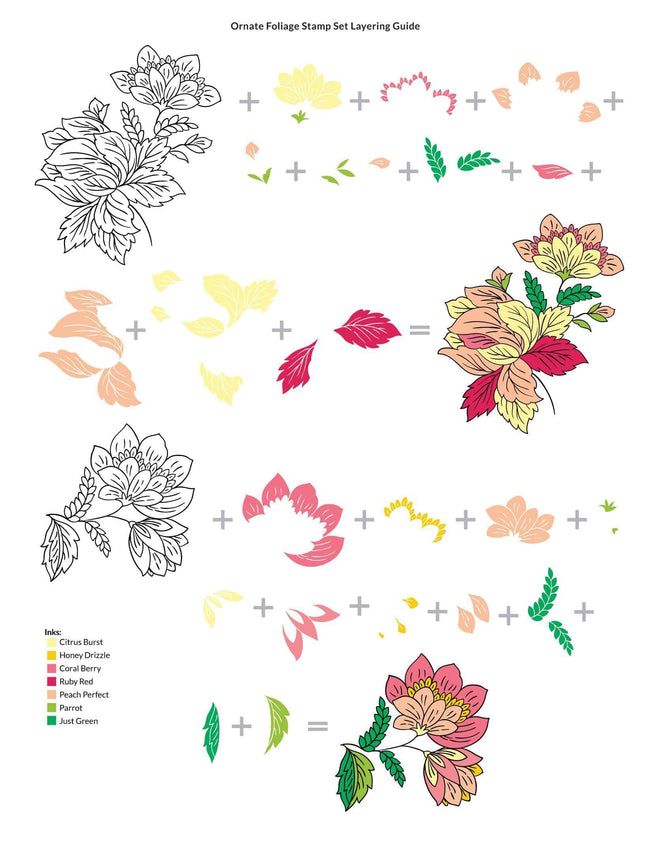 Photocentric Clear Stamps Ornate Foliage Stamp Set