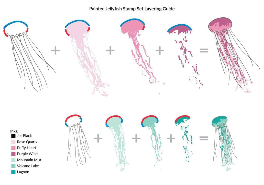 Photocentric Clear Stamps Painted Jellyfish Stamp Set