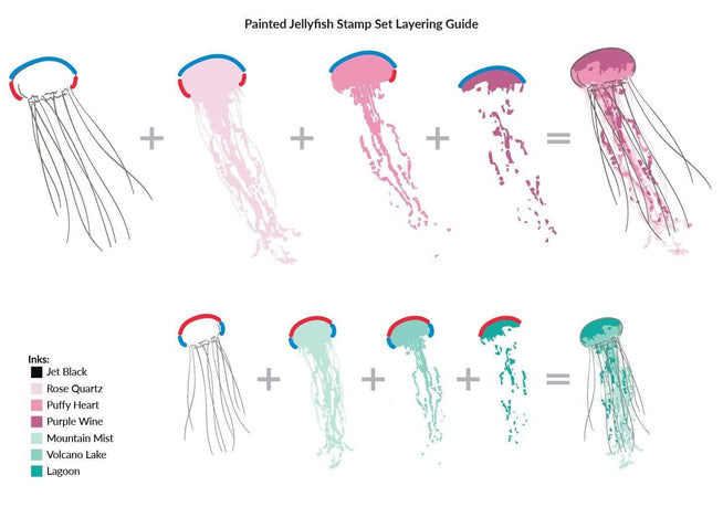 Photocentric Clear Stamps Painted Jellyfish Stamp Set