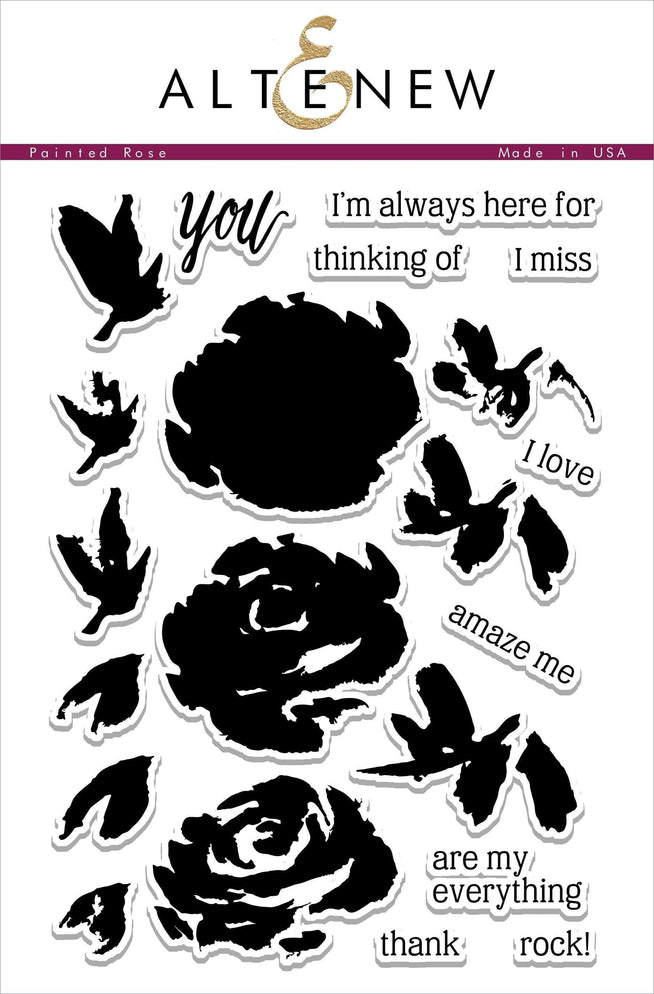 Photocentric Clear Stamps Z - Painted Rose Stamp Set