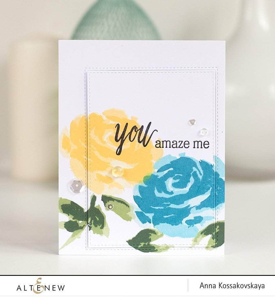 Photocentric Clear Stamps Z - Painted Rose Stamp Set
