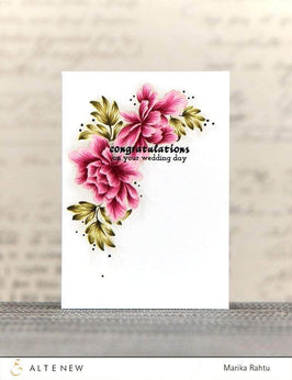 Photocentric Clear Stamps Peony Scrolls Stamp Set