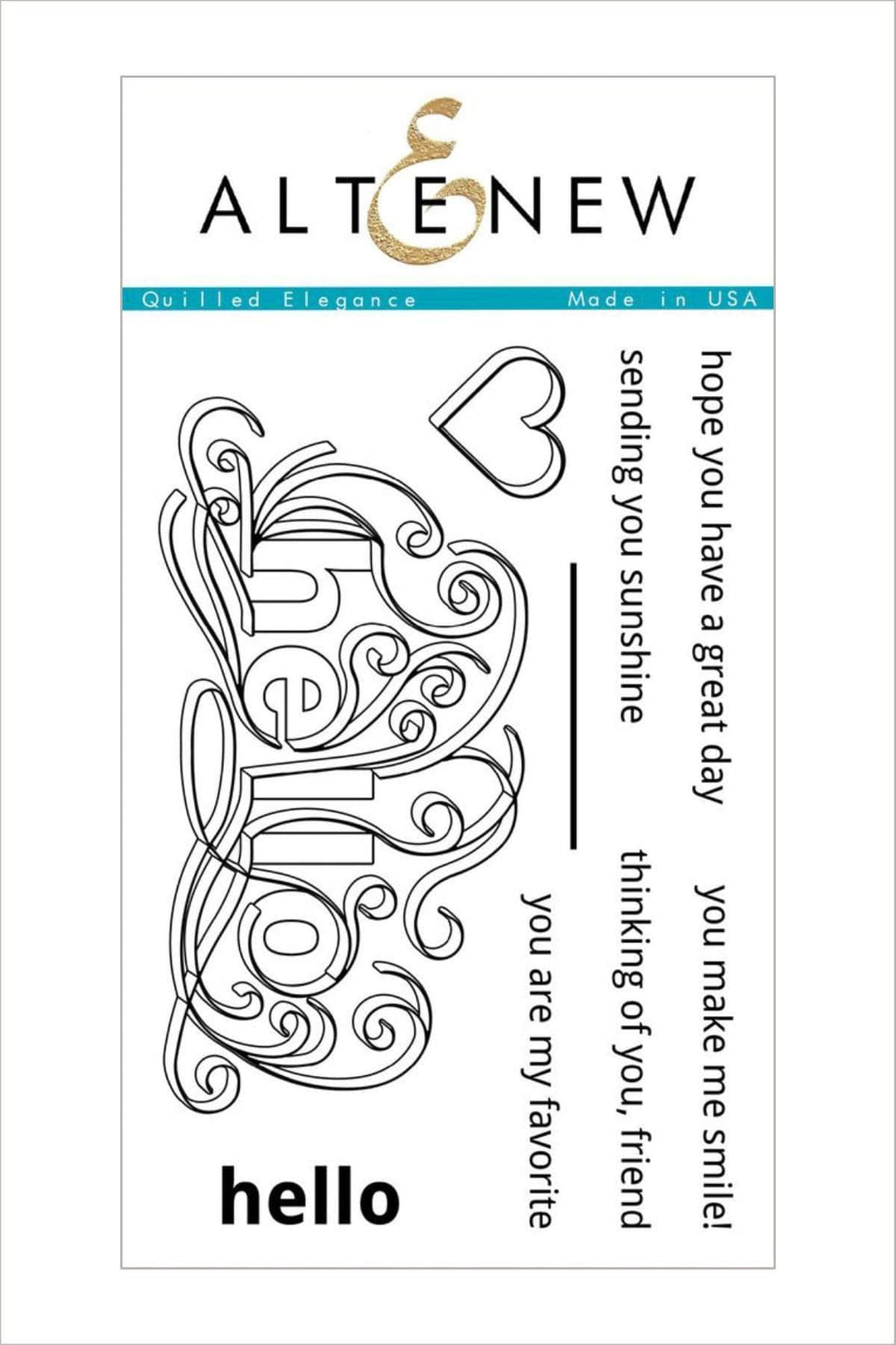 Altenew Clear Stamps Z - Quilled Elegance Stamp Set