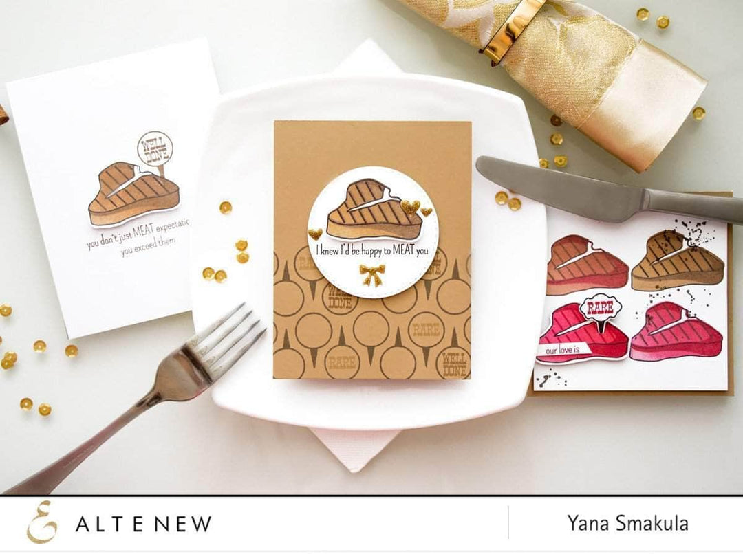 Altenew Clear Stamps Raise the Steaks Stamp Set