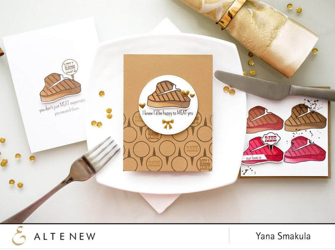 Altenew Clear Stamps Raise the Steaks Stamp Set