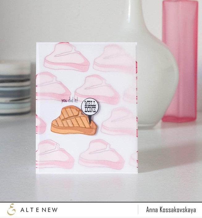 Altenew Clear Stamps Raise the Steaks Stamp Set
