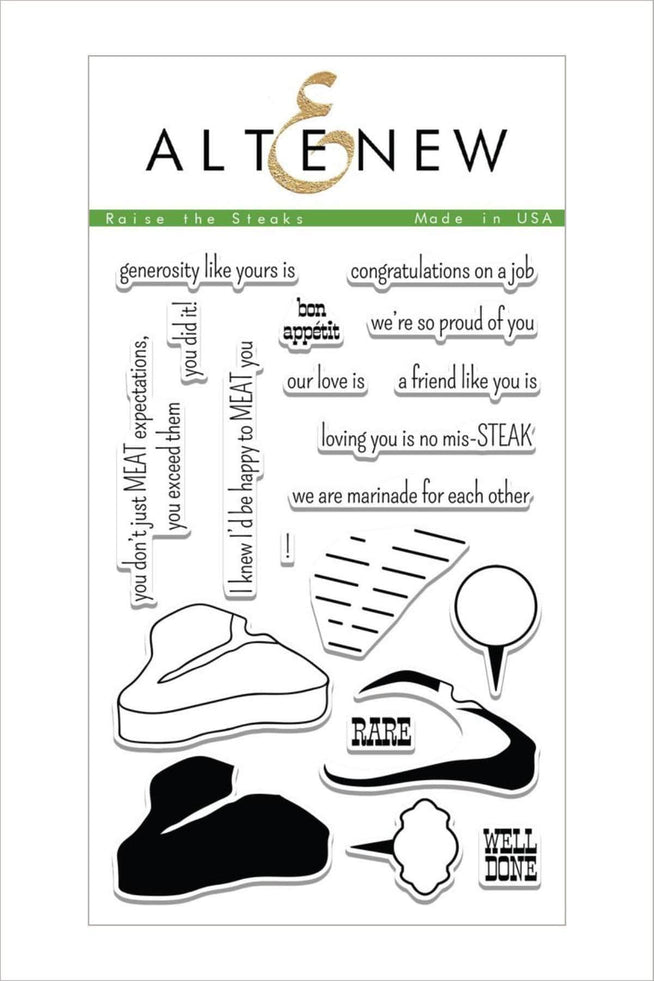 Altenew Clear Stamps Raise the Steaks Stamp Set