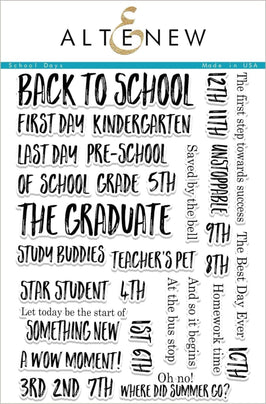 Photocentric Clear Stamps School Days Stamp Set