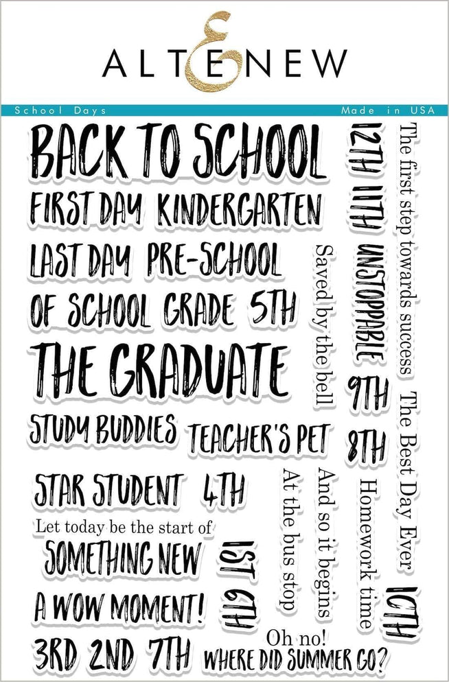 Photocentric Clear Stamps School Days Stamp Set