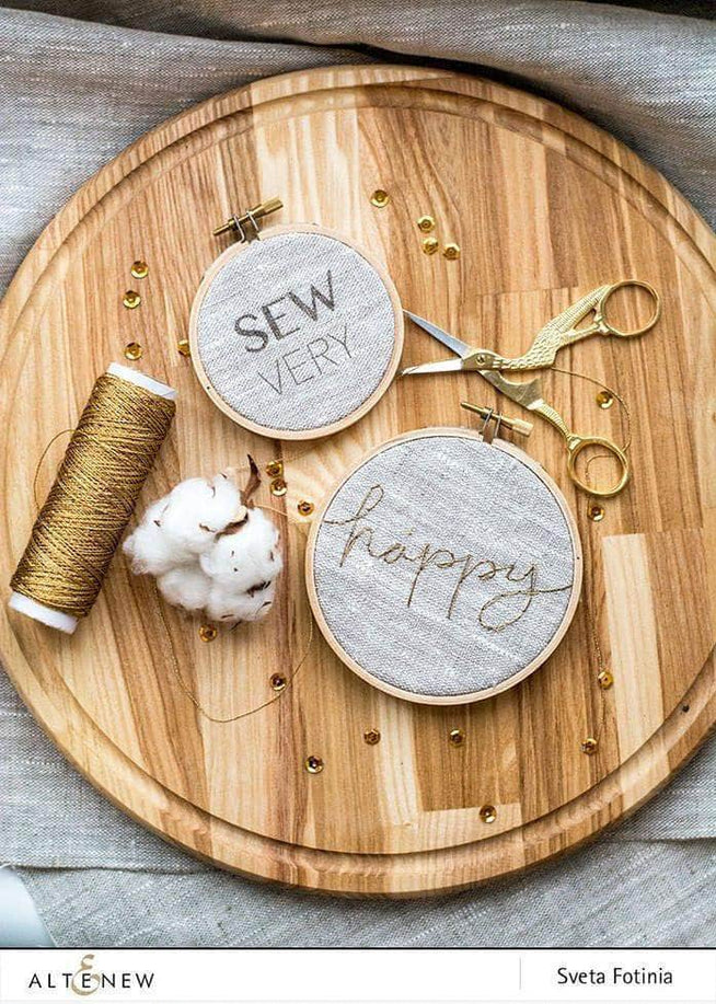 Altenew Clear Stamps Z - Sew Very Happy Stamp Set