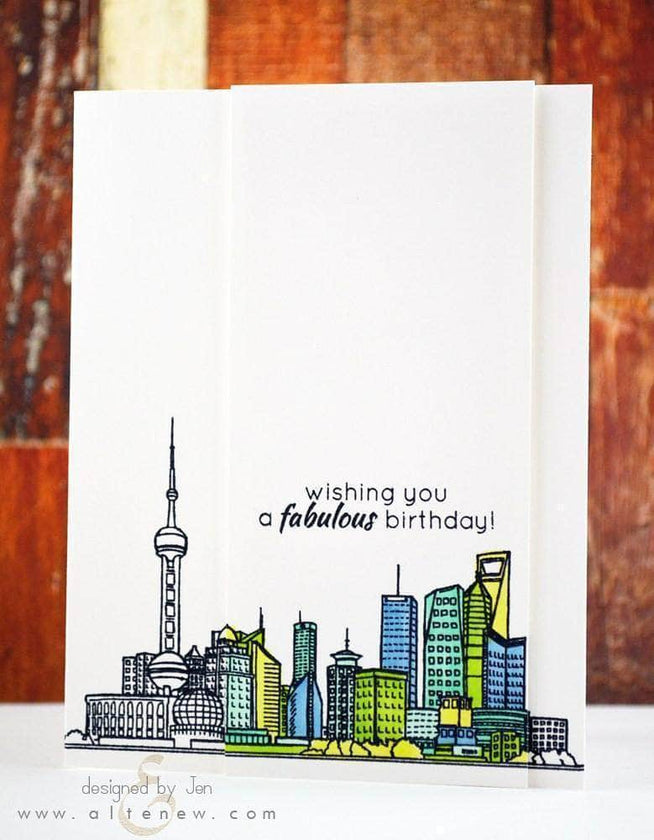 Photocentric Clear Stamps Sketchy Cities Abroad Stamp Set