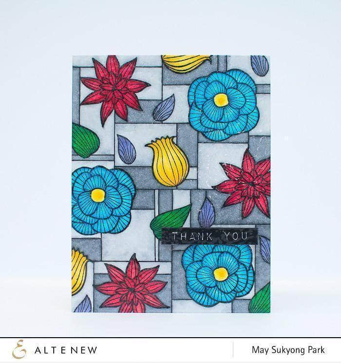 Photocentric Clear Stamps Striped Florals Stamp Set