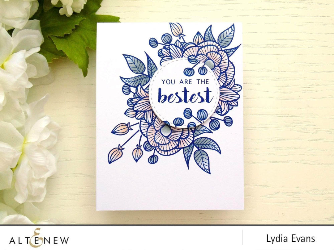 Photocentric Clear Stamps Striped Florals Stamp Set