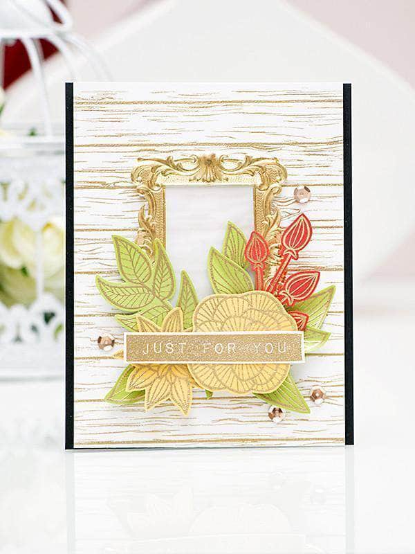 Photocentric Clear Stamps Striped Florals Stamp Set