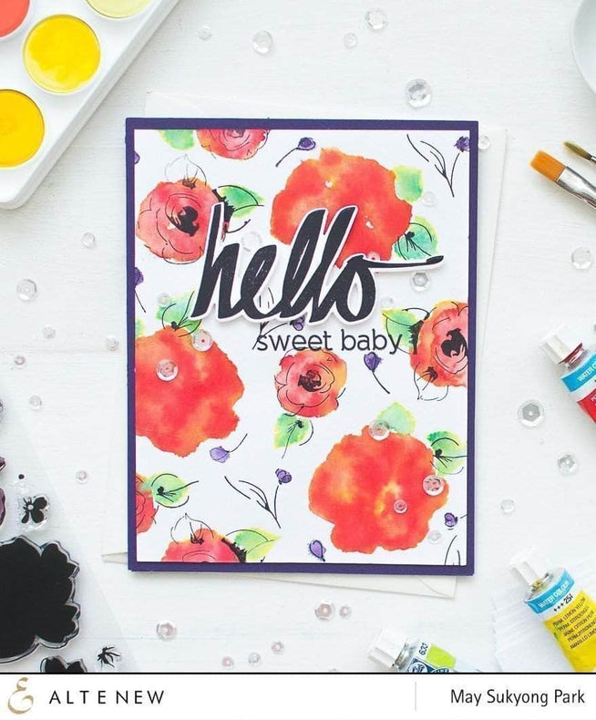 Photocentric Clear Stamps Super Script Stamp Set