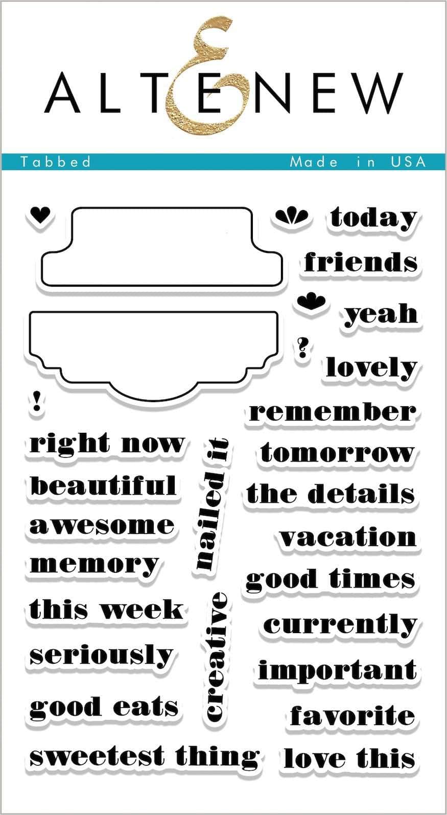 Photocentric Clear Stamps Z - Tabbed Stamp Set