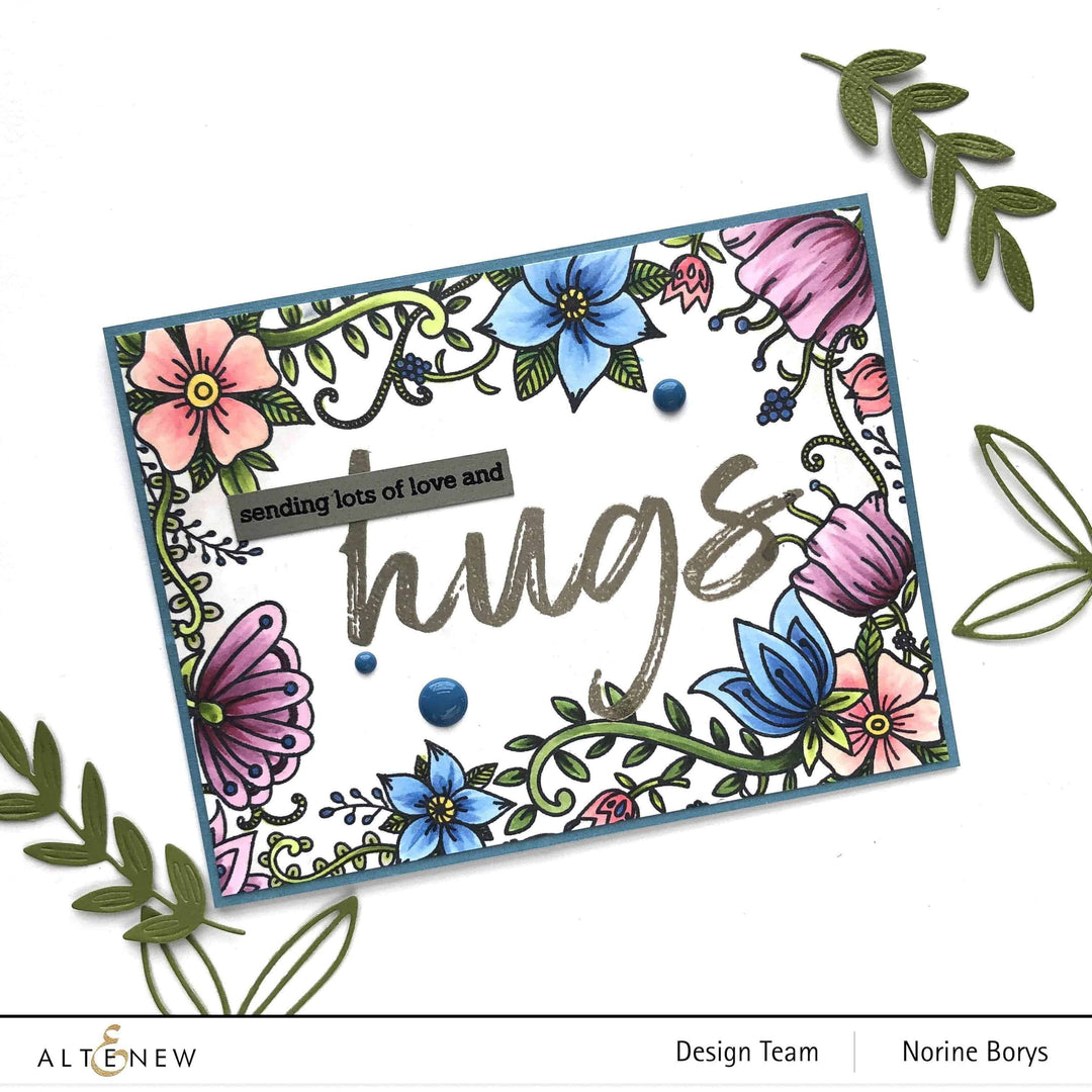 Photocentric Clear Stamps Z - Whimsical Flowers & Quotes Stamp Set