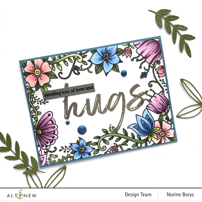 Photocentric Clear Stamps Z - Whimsical Flowers & Quotes Stamp Set