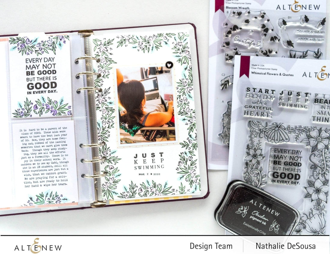 Photocentric Clear Stamps Z - Whimsical Flowers & Quotes Stamp Set