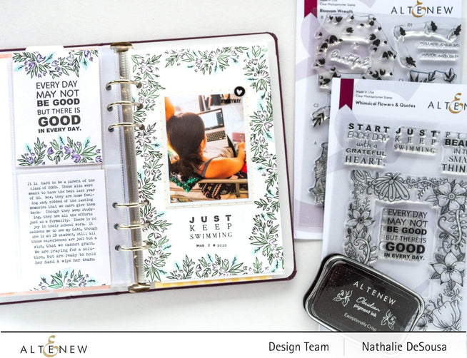 Photocentric Clear Stamps Z - Whimsical Flowers & Quotes Stamp Set