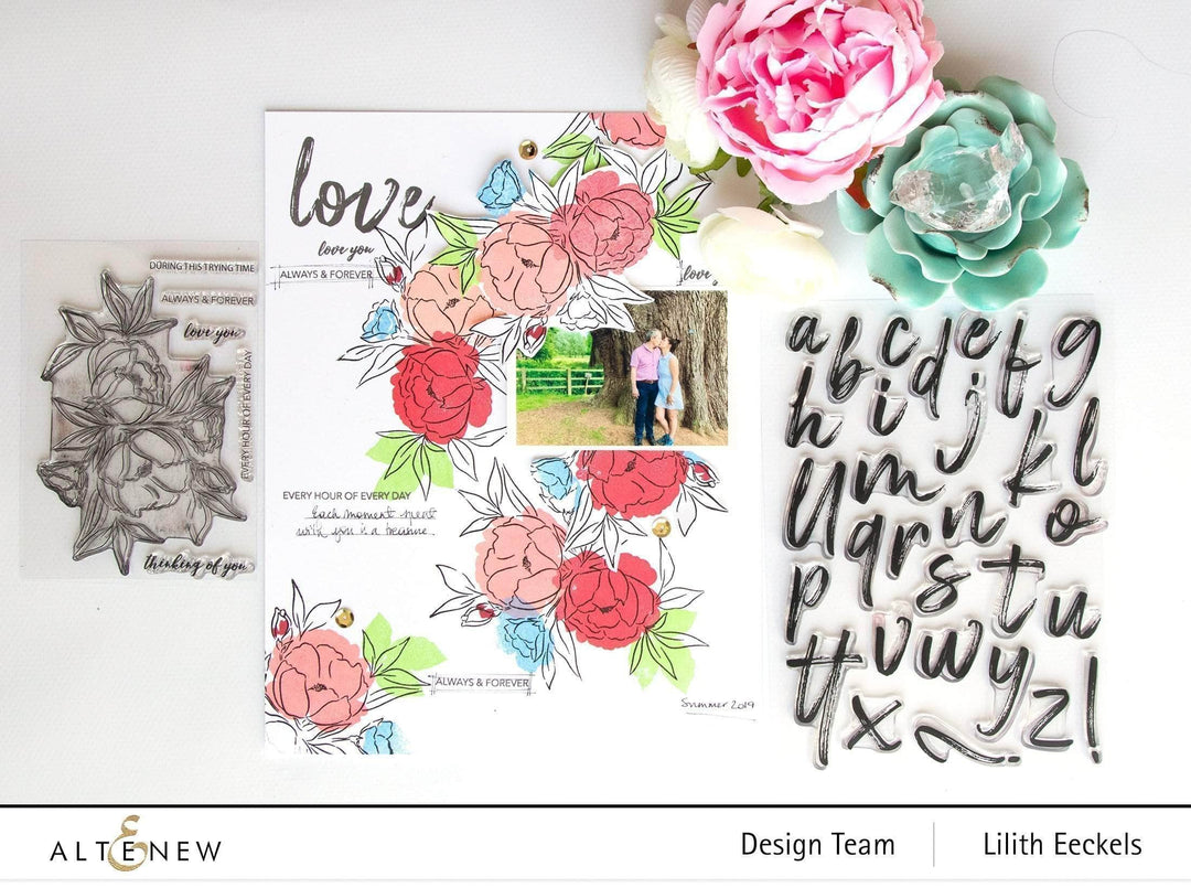 Photocentric Clear Stamps Z - Whimsical Flowers & Quotes Stamp Set