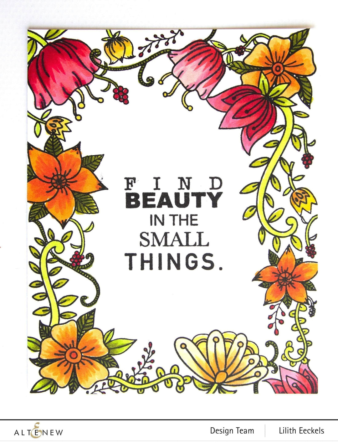 Photocentric Clear Stamps Z - Whimsical Flowers & Quotes Stamp Set