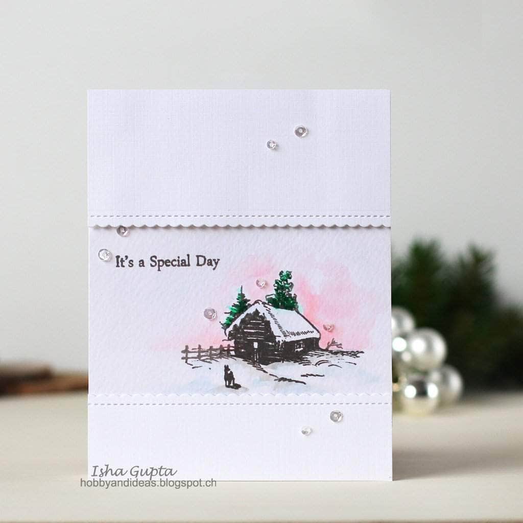 Altenew Clear Stamps Winter Cottage Stamp Set