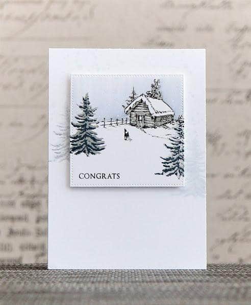 Altenew Clear Stamps Winter Cottage Stamp Set