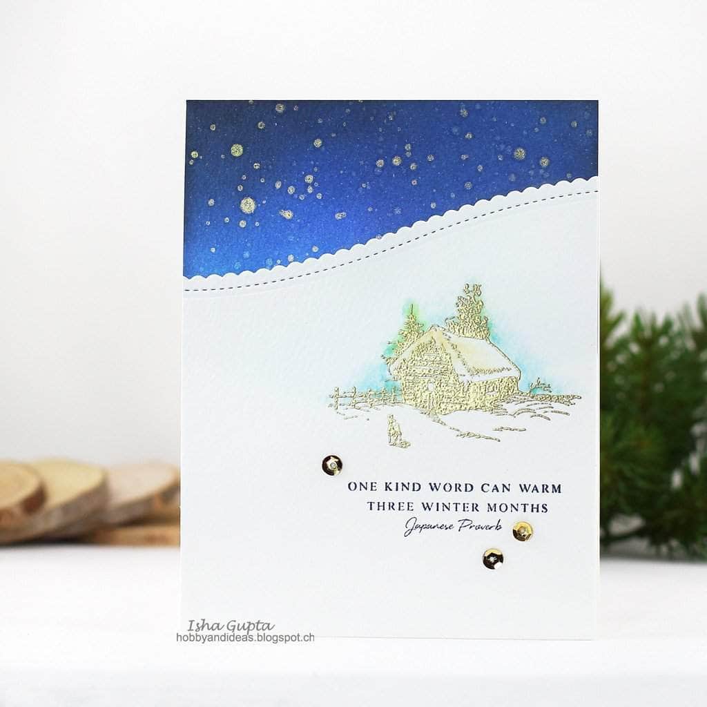 Altenew Clear Stamps Winter Cottage Stamp Set