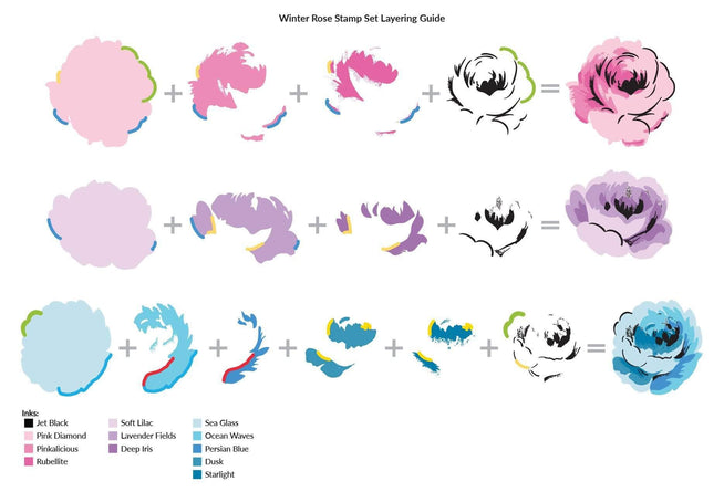 Photocentric Clear Stamps Winter Rose Stamp Set