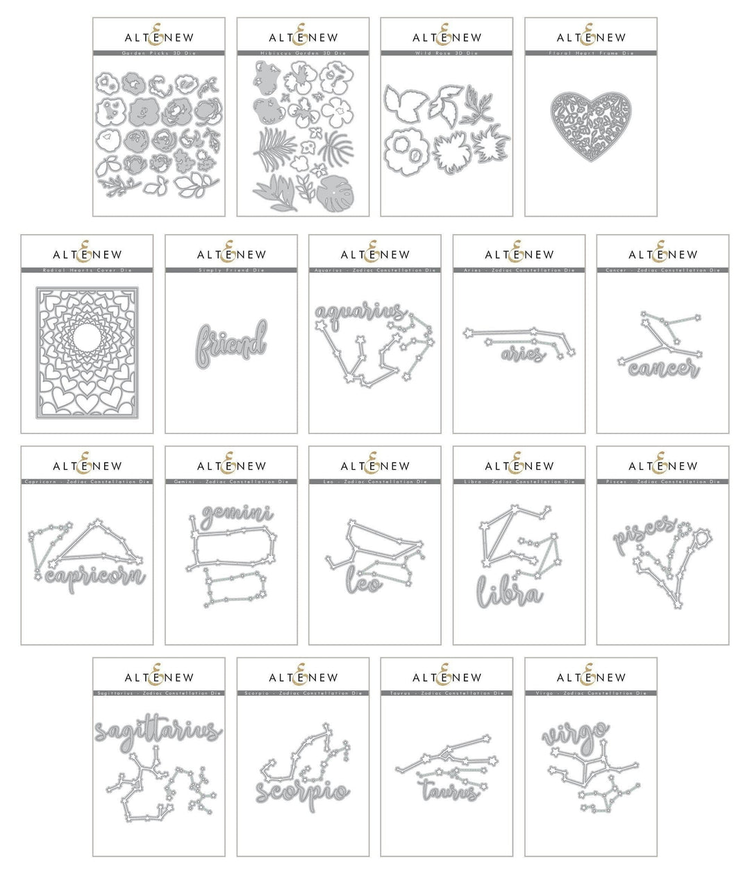 Altenew Die Bundle Amazing Astrology Stand-alone Die Bundle
