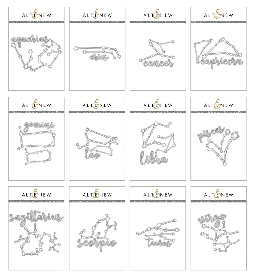 Altenew Die Bundle Zodiac Constellation Die Bundle